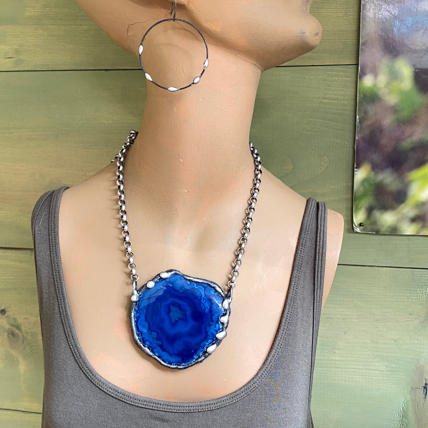 Ripple Effect ~ Geode Slice Necklace