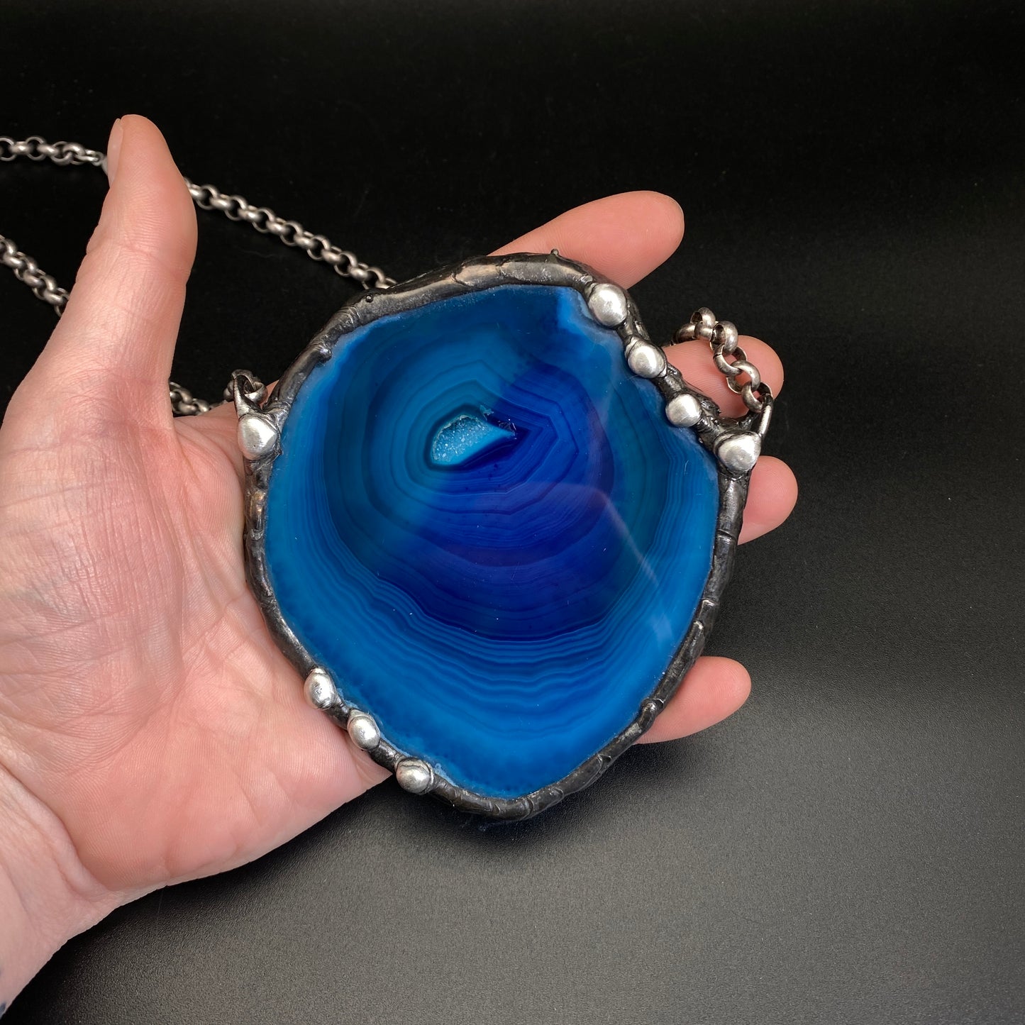 Pools ~ Geode Slice Necklace