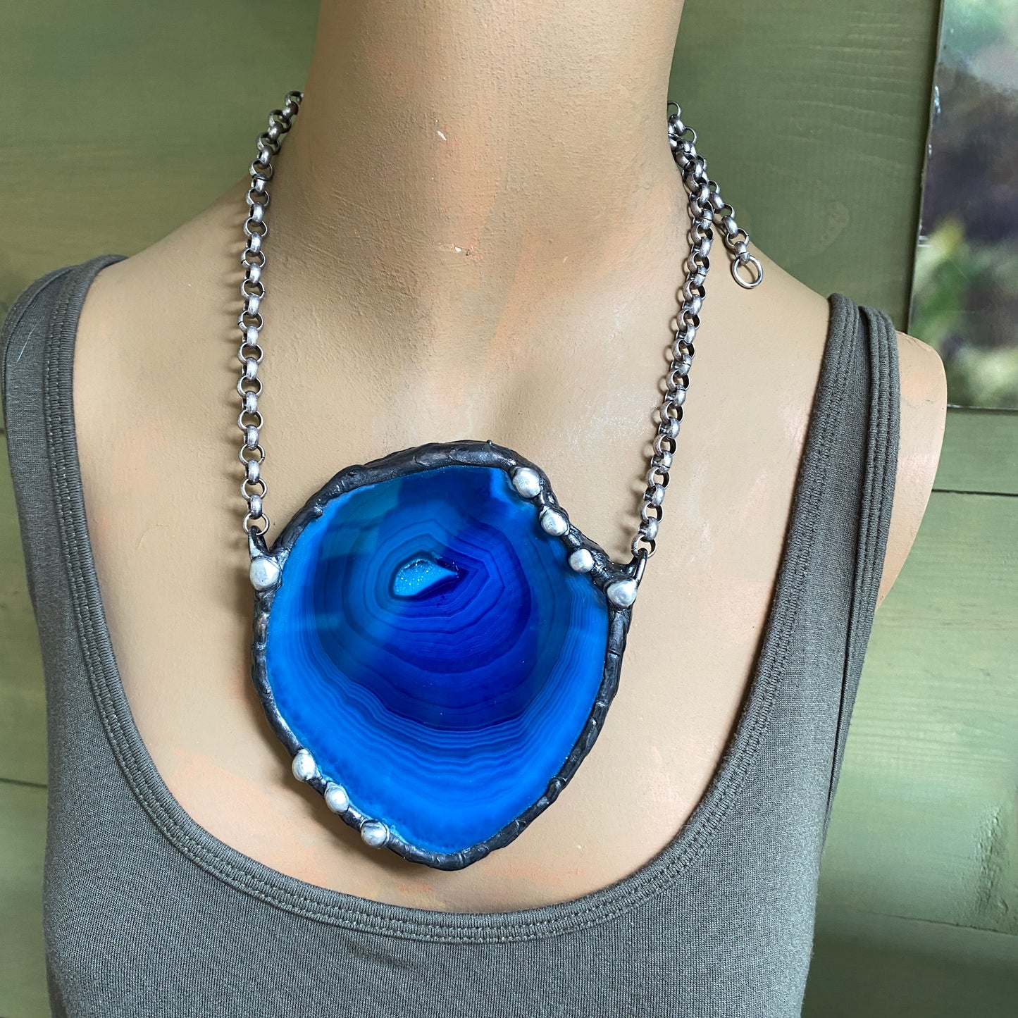 Pools ~ Geode Slice Necklace