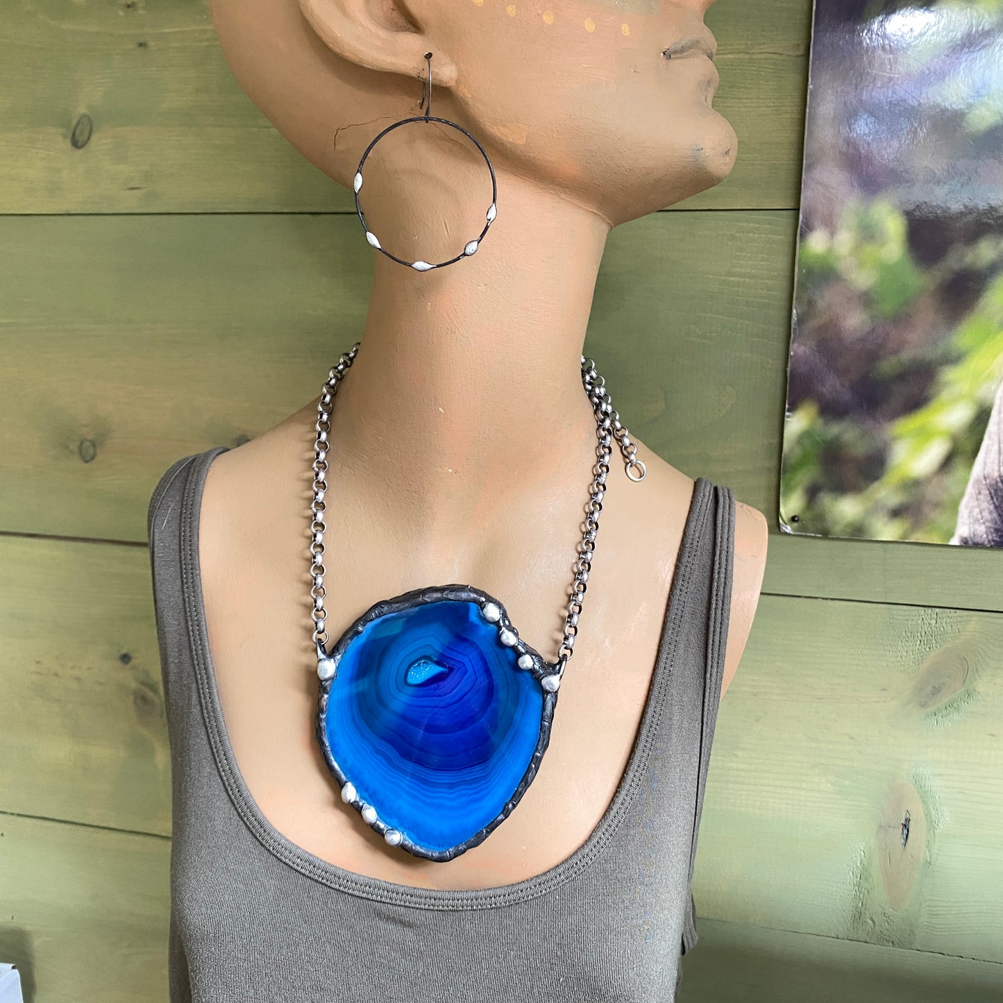 Pools ~ Geode Slice Necklace