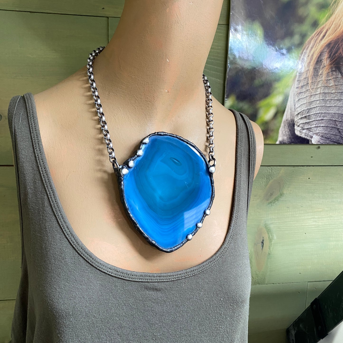 Pools ~ Geode Slice Necklace
