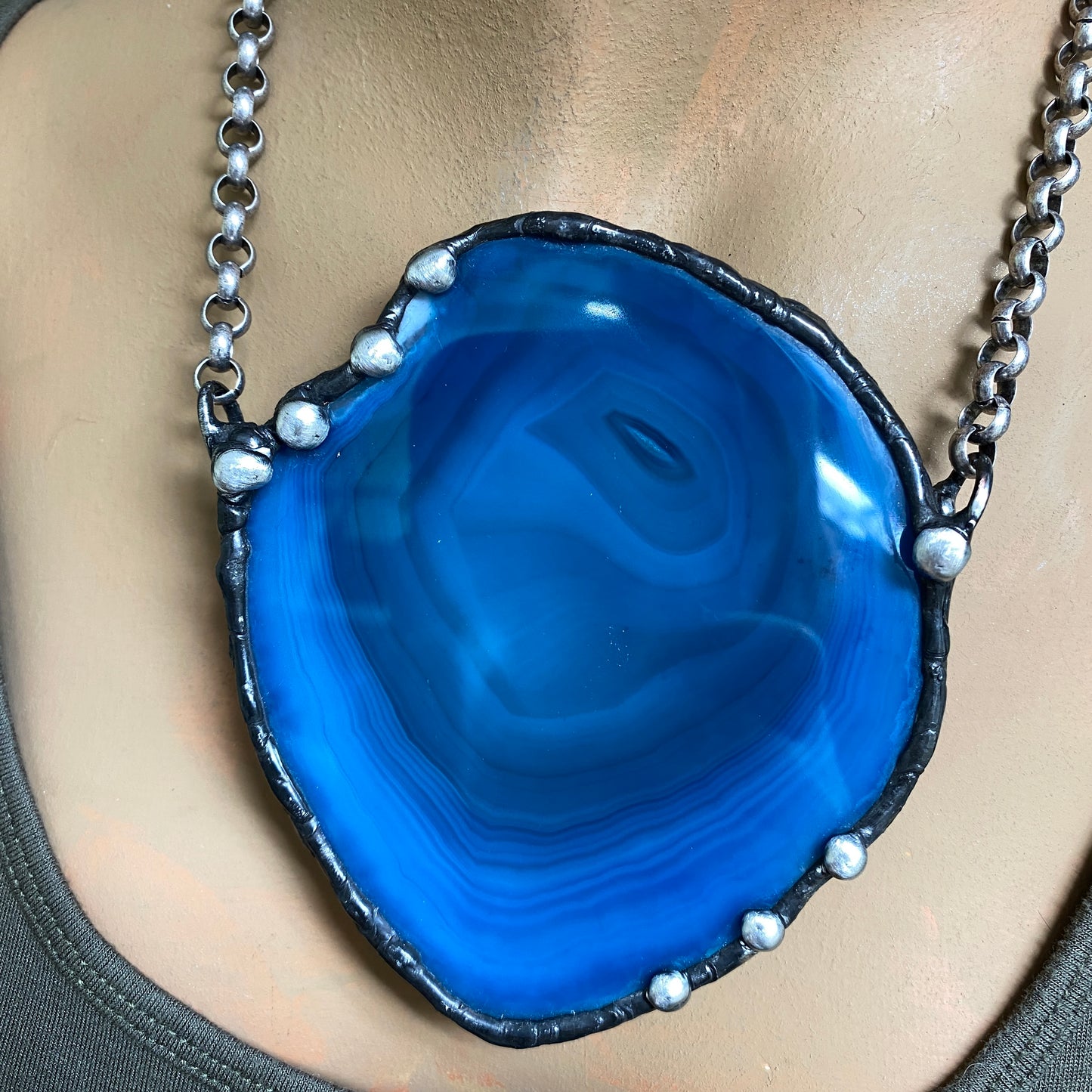 Pools ~ Geode Slice Necklace