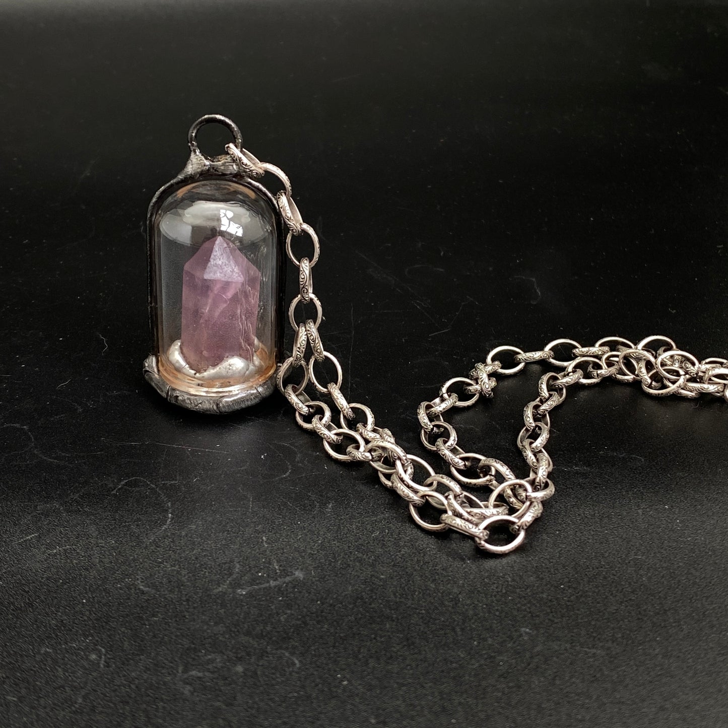 Altar ~ Fluorite Terrarium Necklace