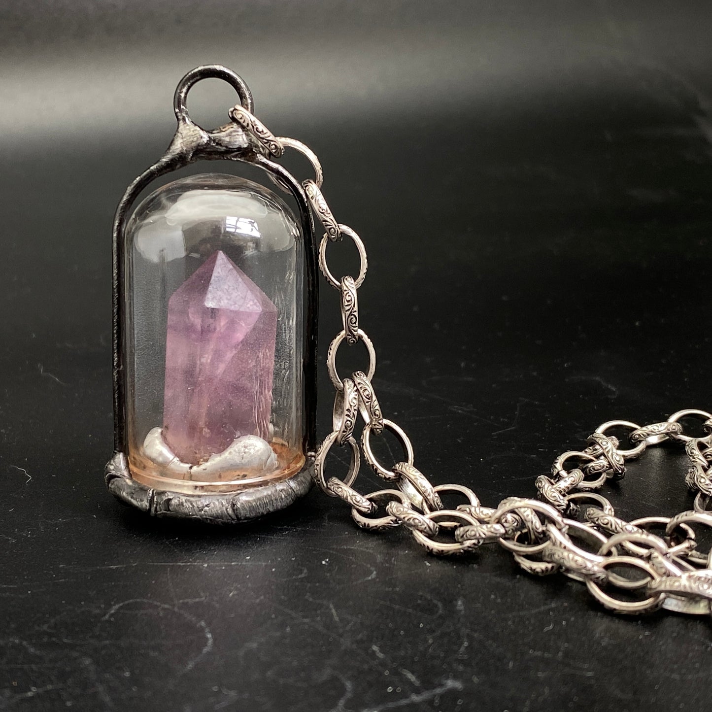 Altar ~ Fluorite Terrarium Necklace