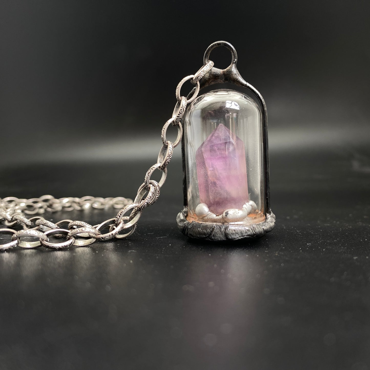 Altar ~ Fluorite Terrarium Necklace