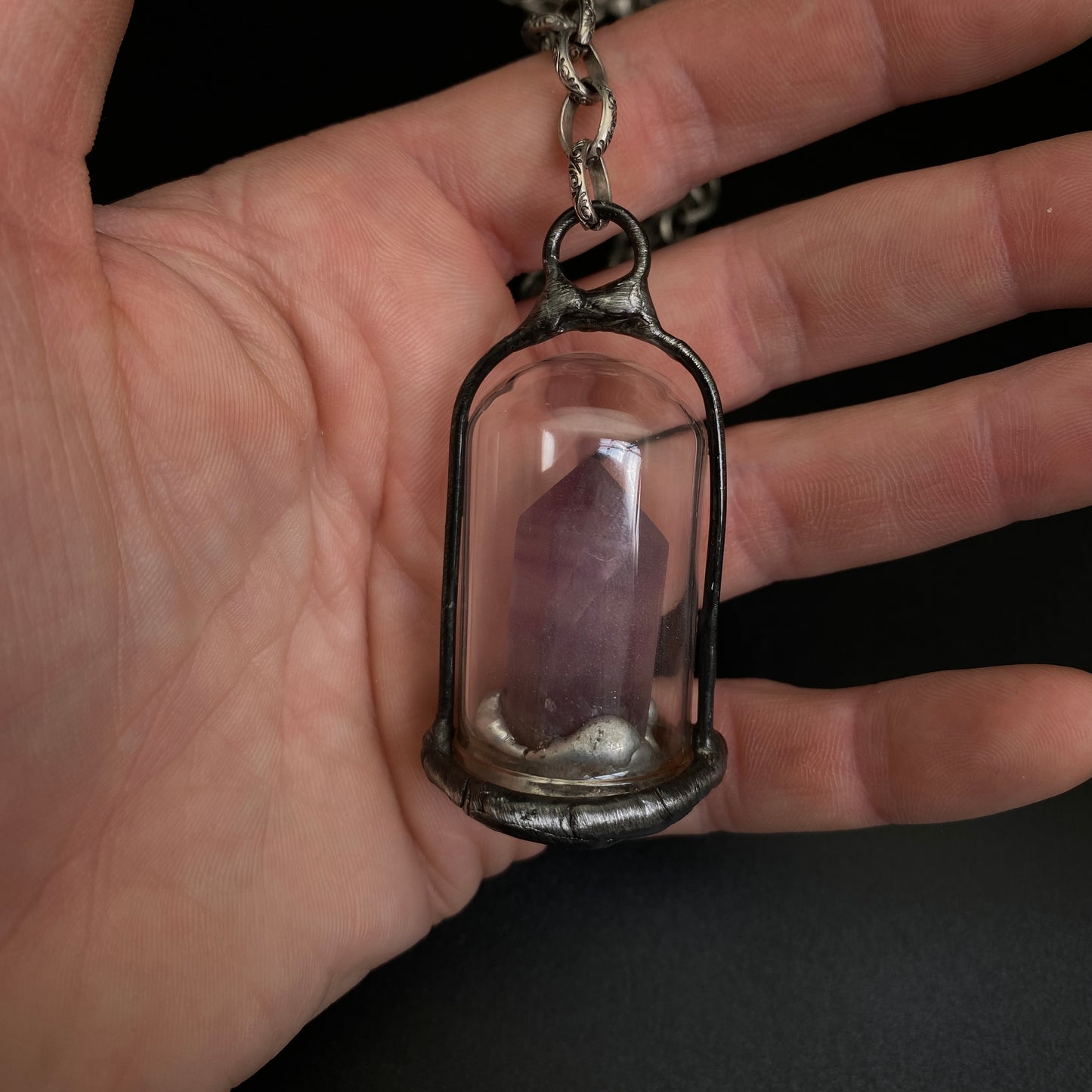 Altar ~ Fluorite Terrarium Necklace