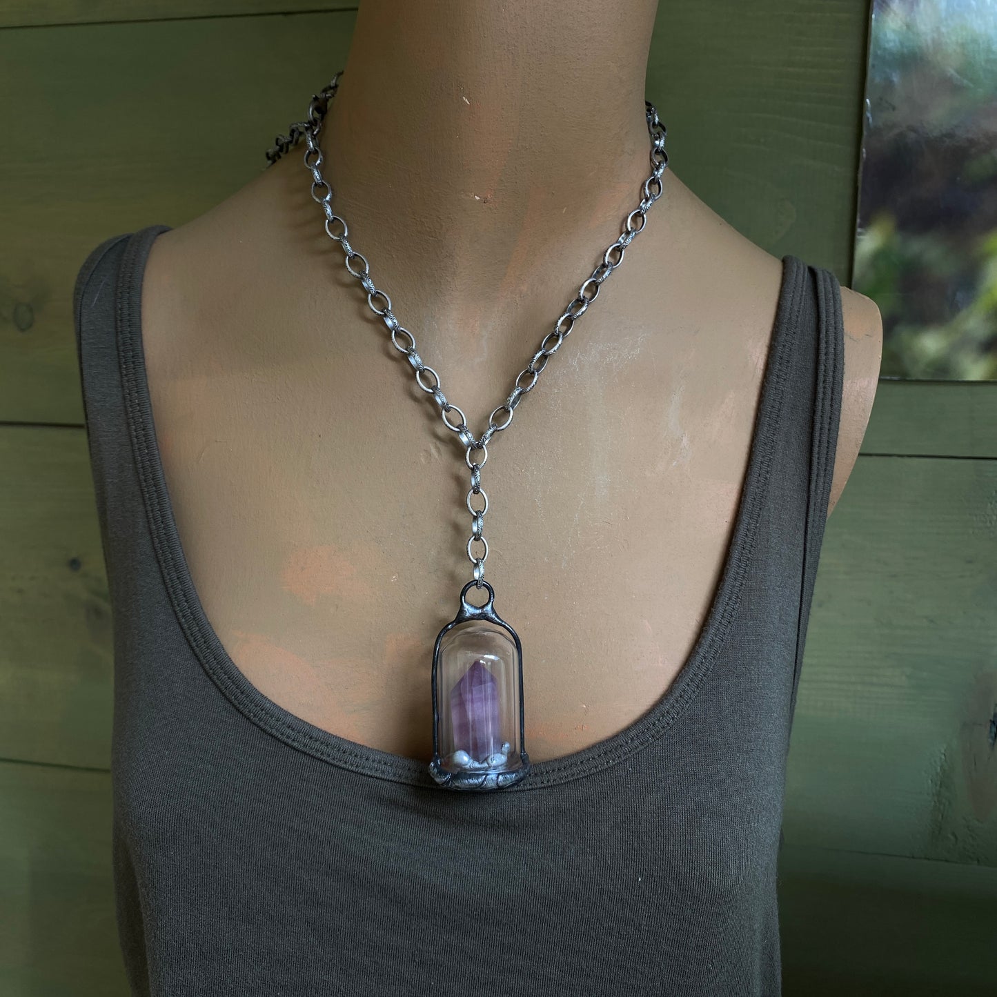 Altar ~ Fluorite Terrarium Necklace