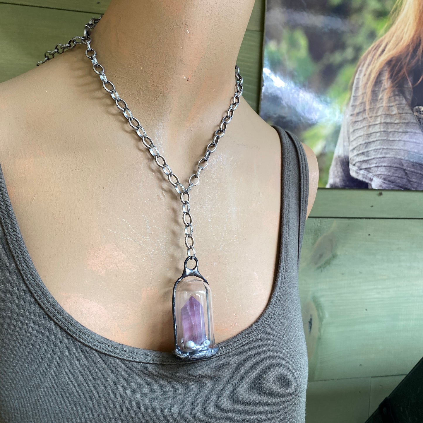 Altar ~ Fluorite Terrarium Necklace