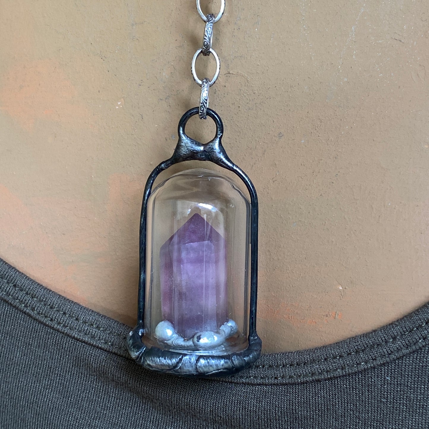 Altar ~ Fluorite Terrarium Necklace