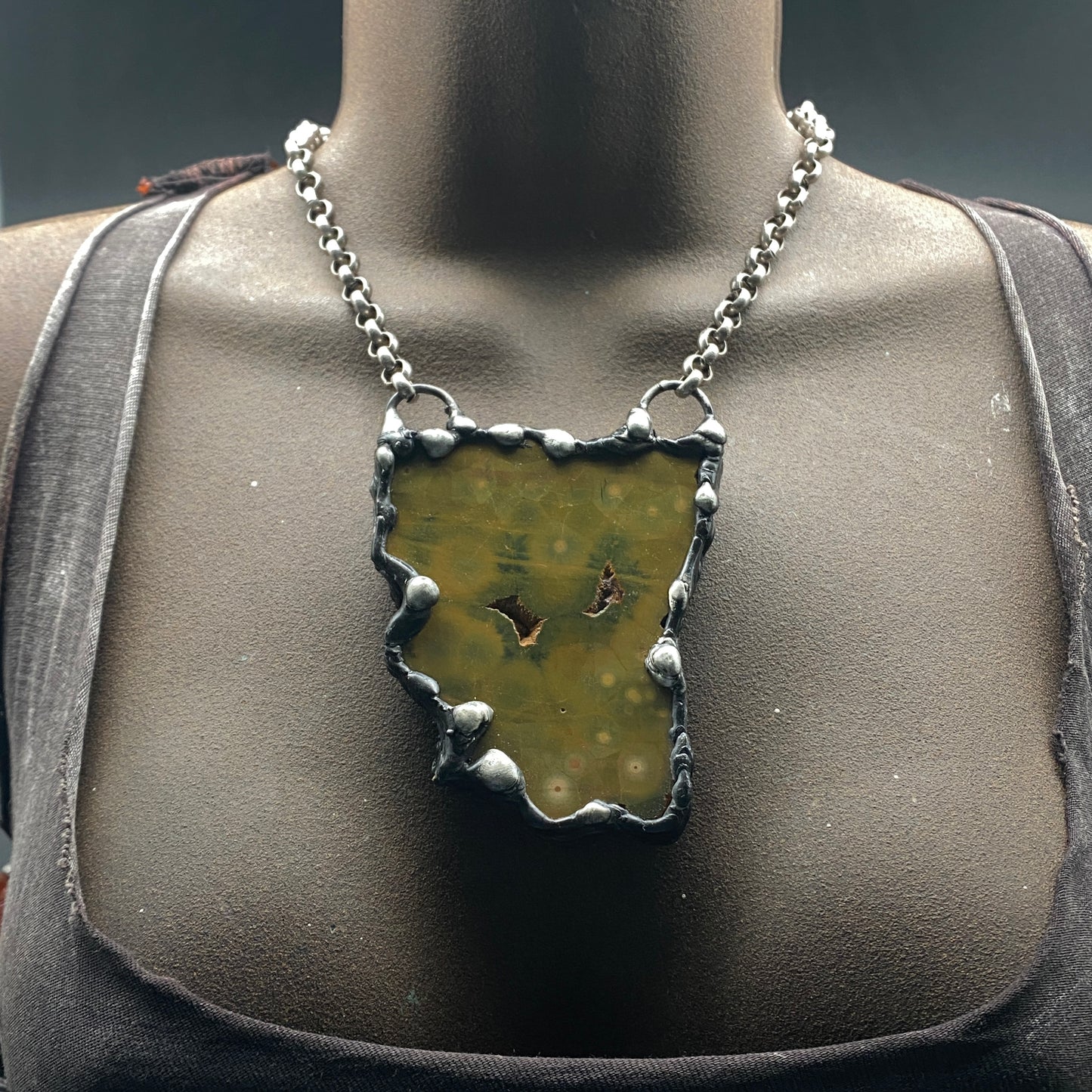 Treasurer ~ Gorgeous Earthy Kabamby Jasper Necklace ~ Reversible