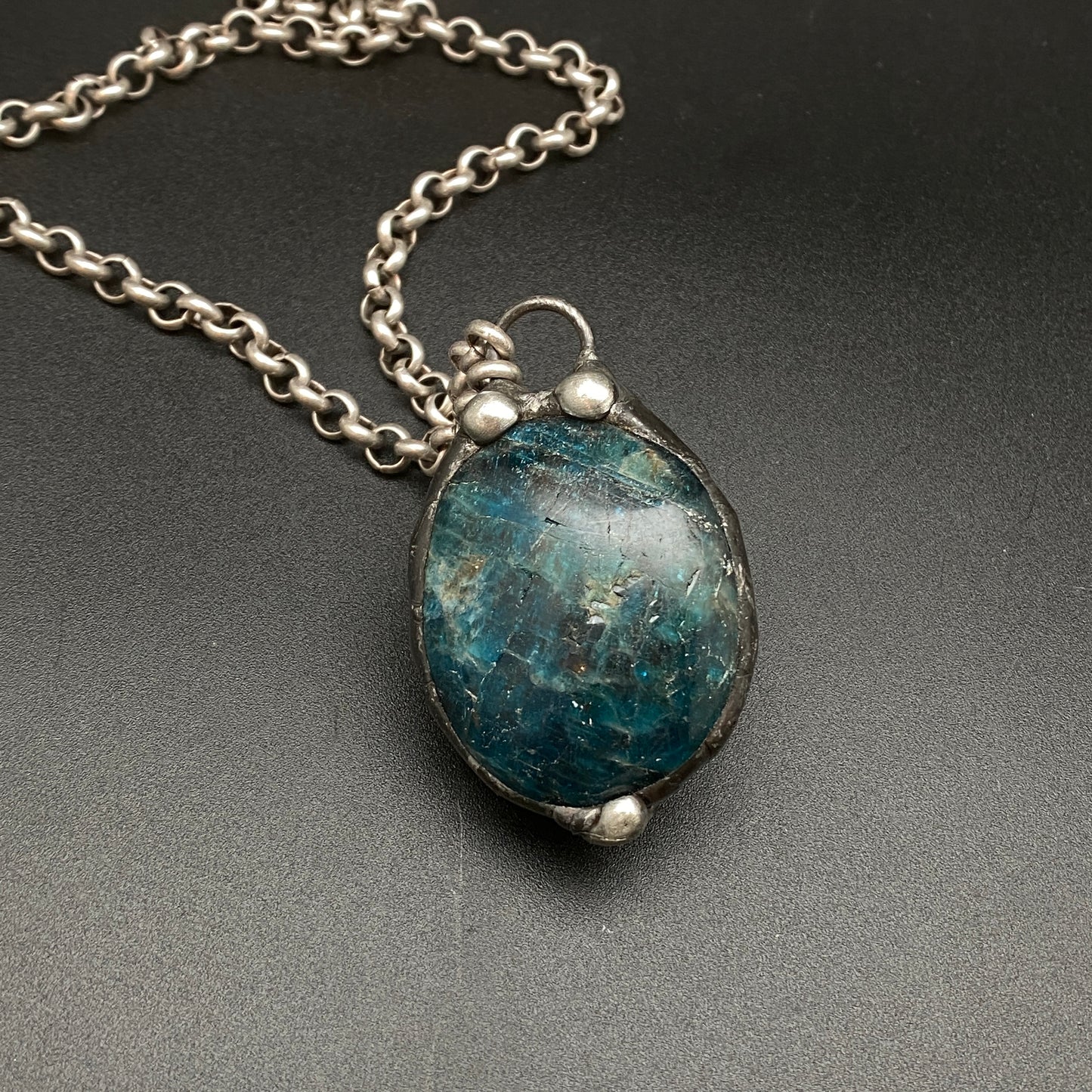 Seer ~ Blue Apatite Talisman Necklace
