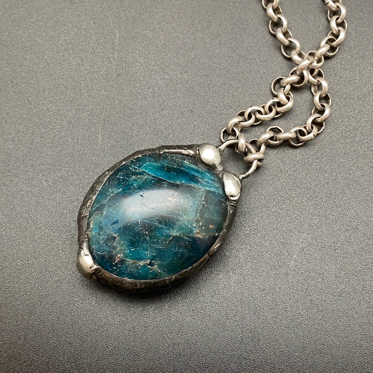Seer ~ Blue Apatite Talisman Necklace