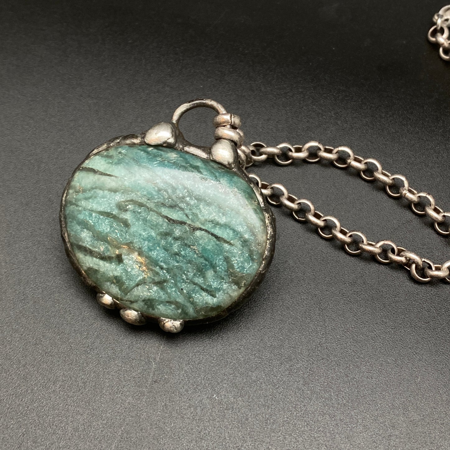 Shield ~ Amazonite Talisman Necklace