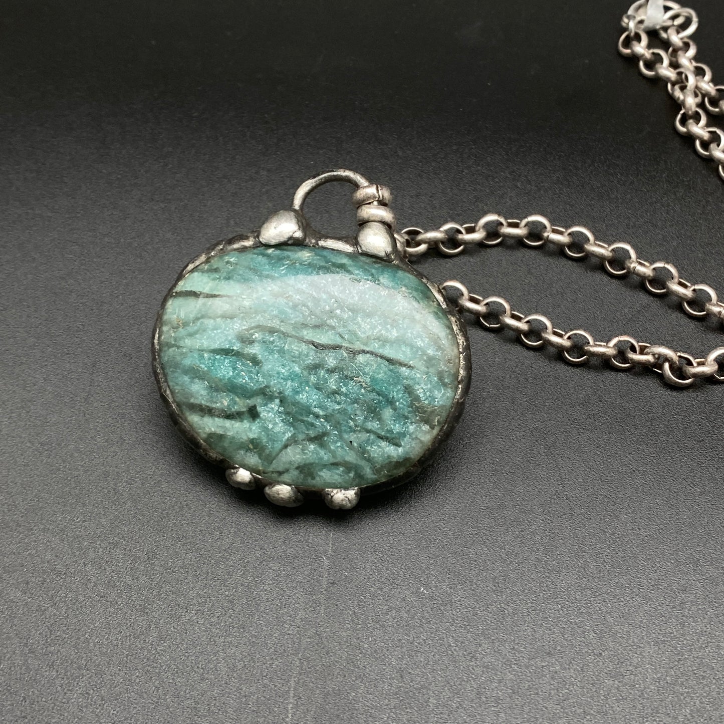 Shield ~ Amazonite Talisman Necklace