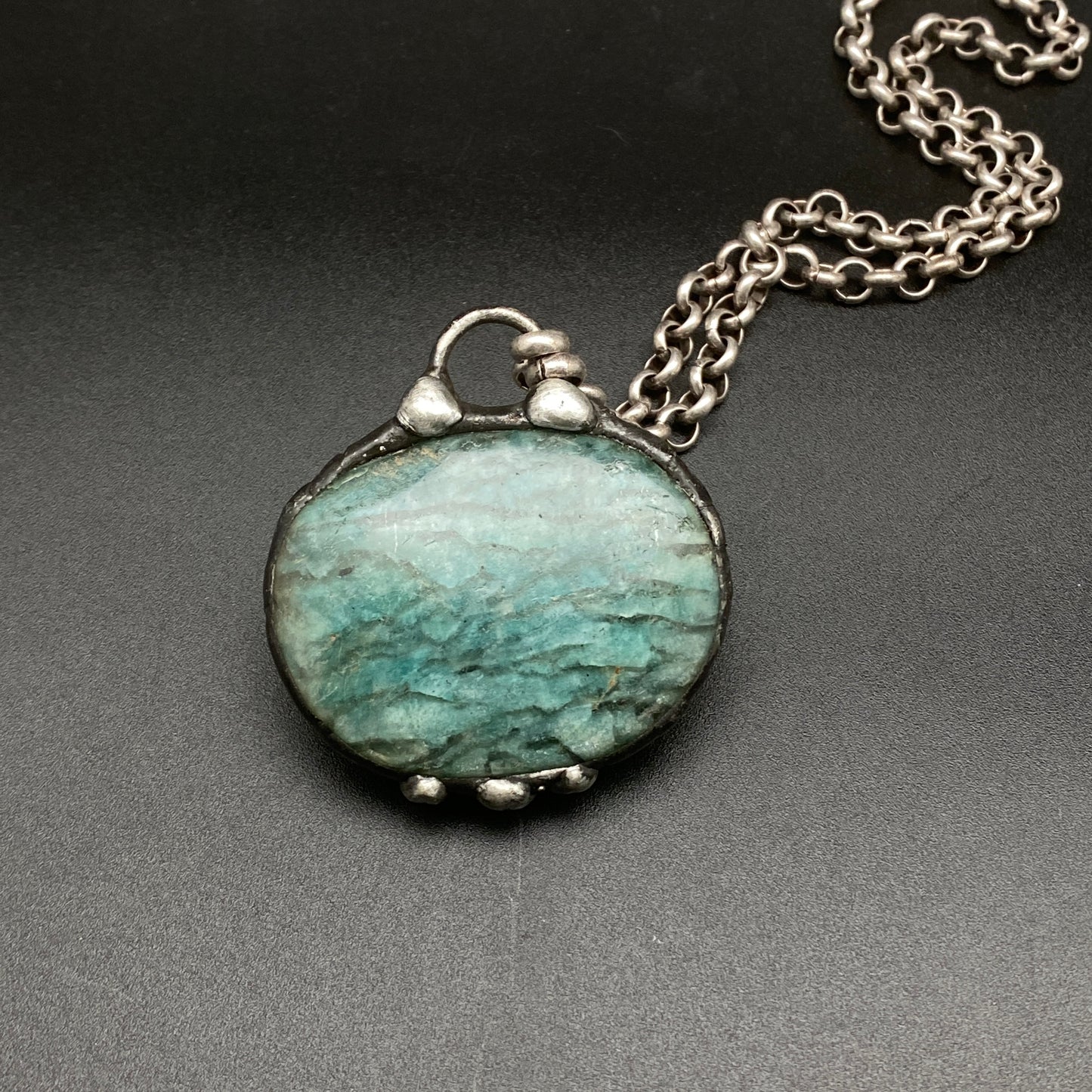 Shield ~ Amazonite Talisman Necklace