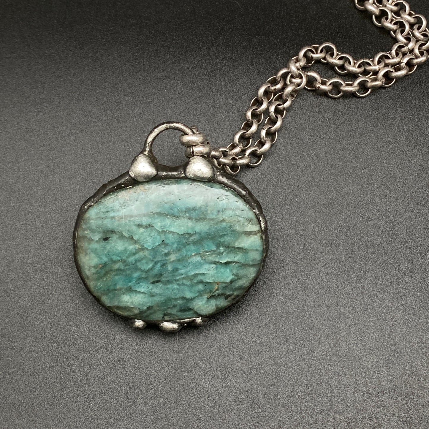 Shield ~ Amazonite Talisman Necklace