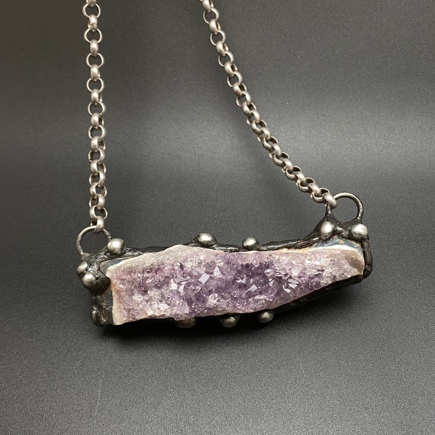 Continental ~ Amethyst Matrix Crystal Necklace