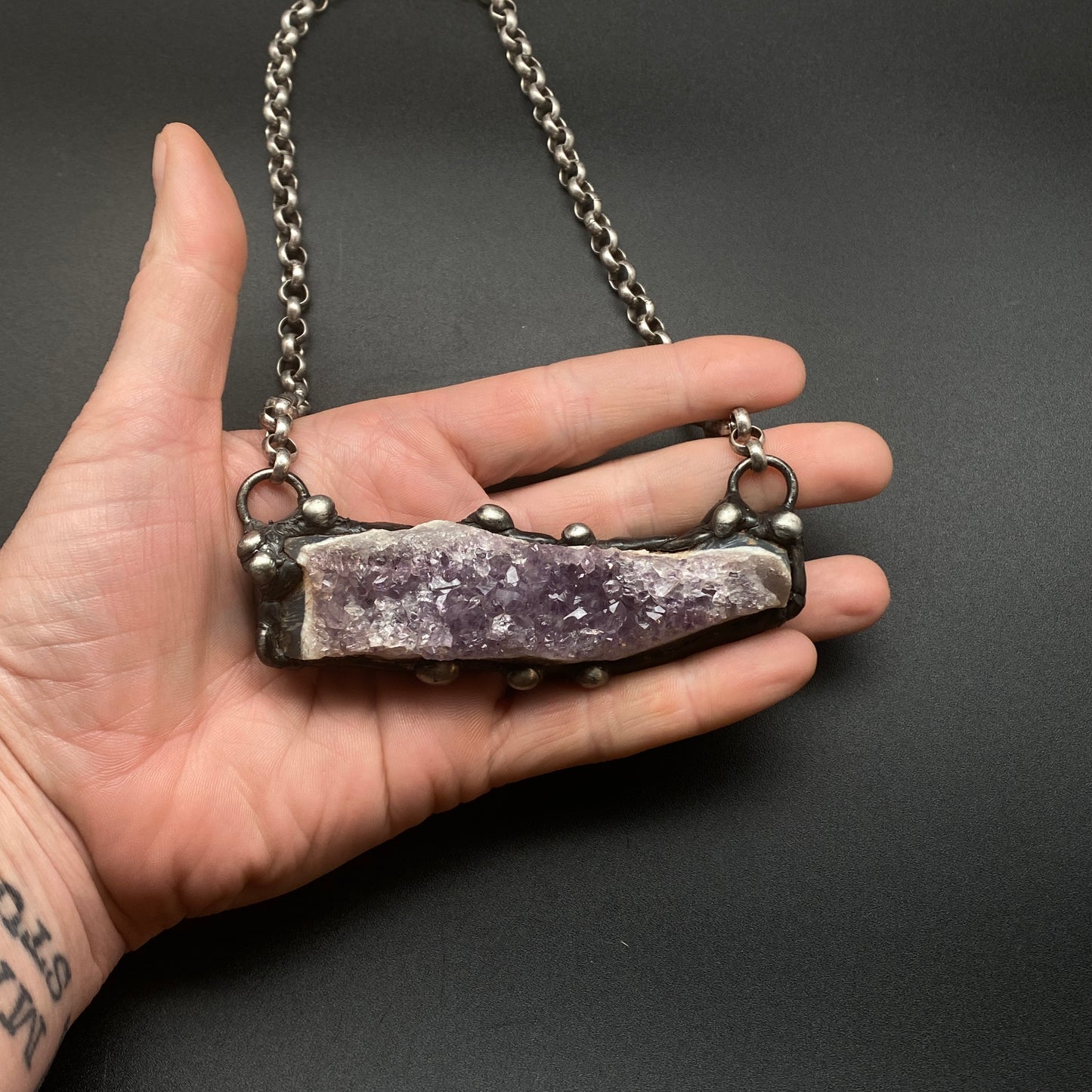 Continental ~ Amethyst Matrix Crystal Necklace