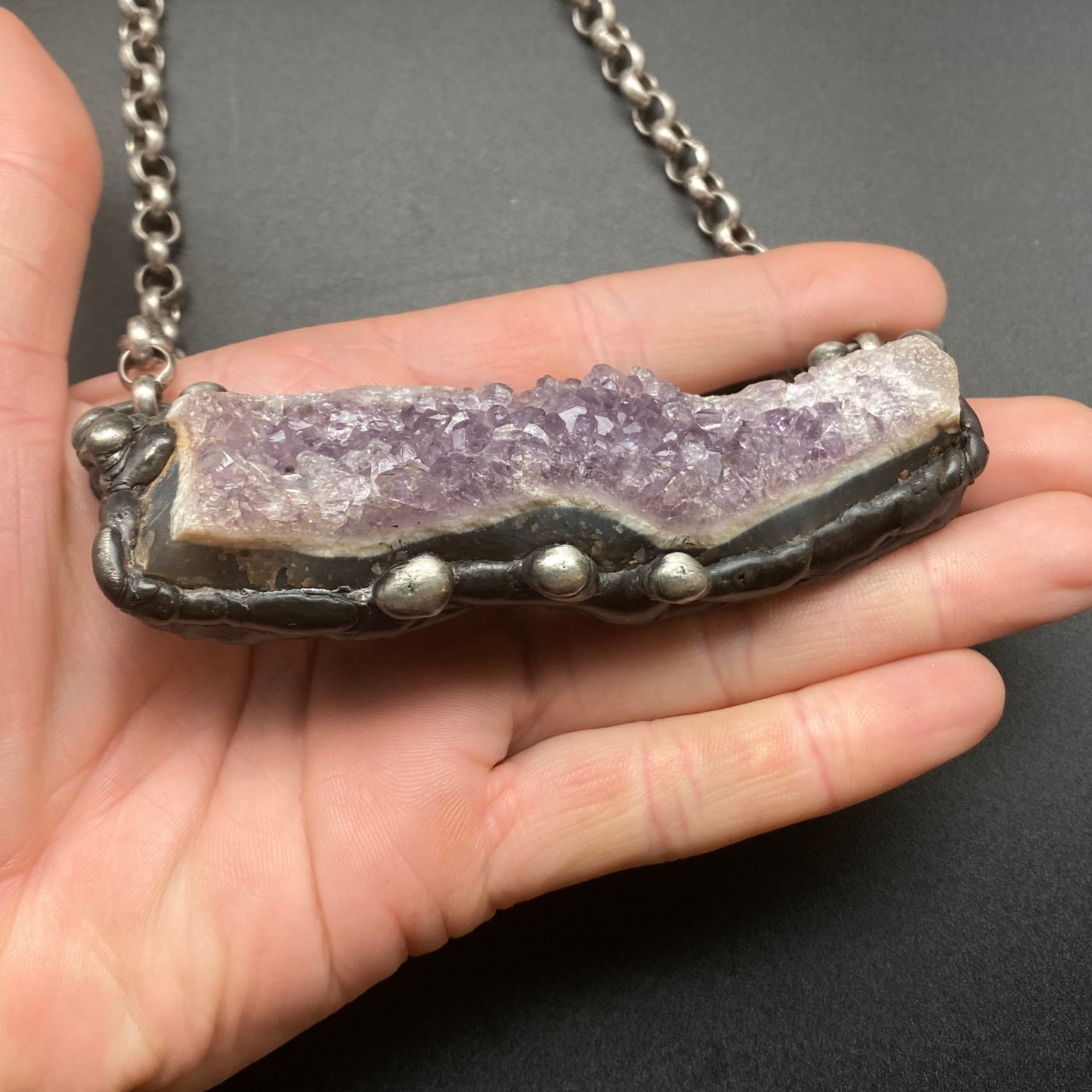 Continental ~ Amethyst Matrix Crystal Necklace