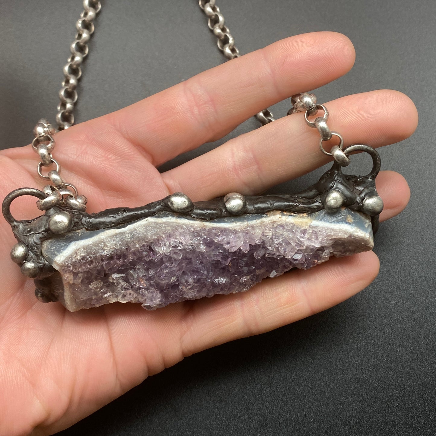 Continental ~ Amethyst Matrix Crystal Necklace