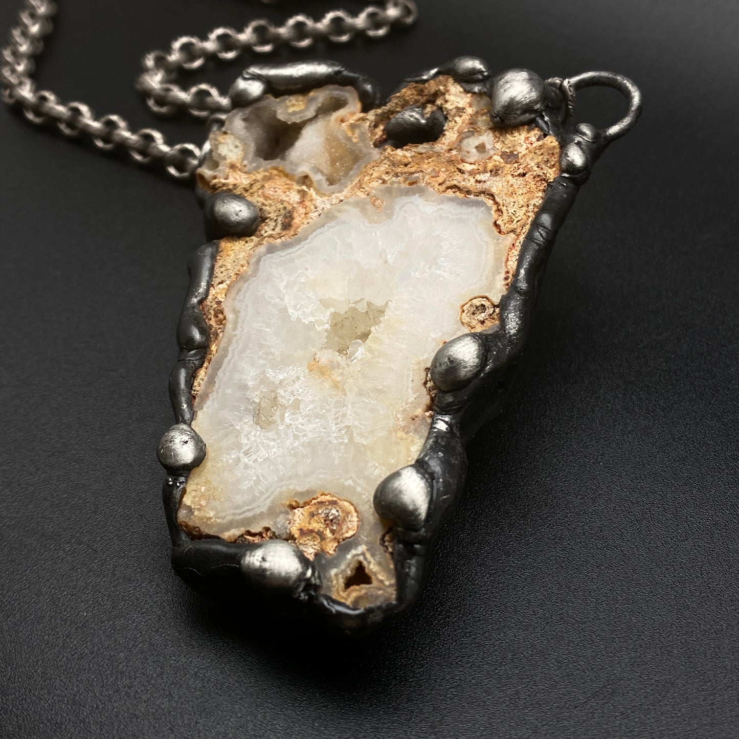 Extinction ~ Agatized Crystal Coral Necklace ~ Florida