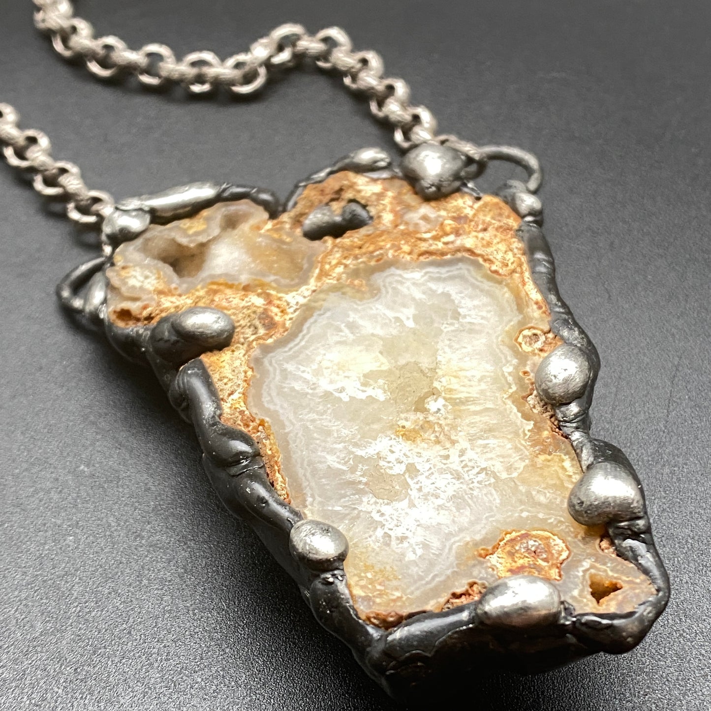 Extinction ~ Agatized Crystal Coral Necklace ~ Florida