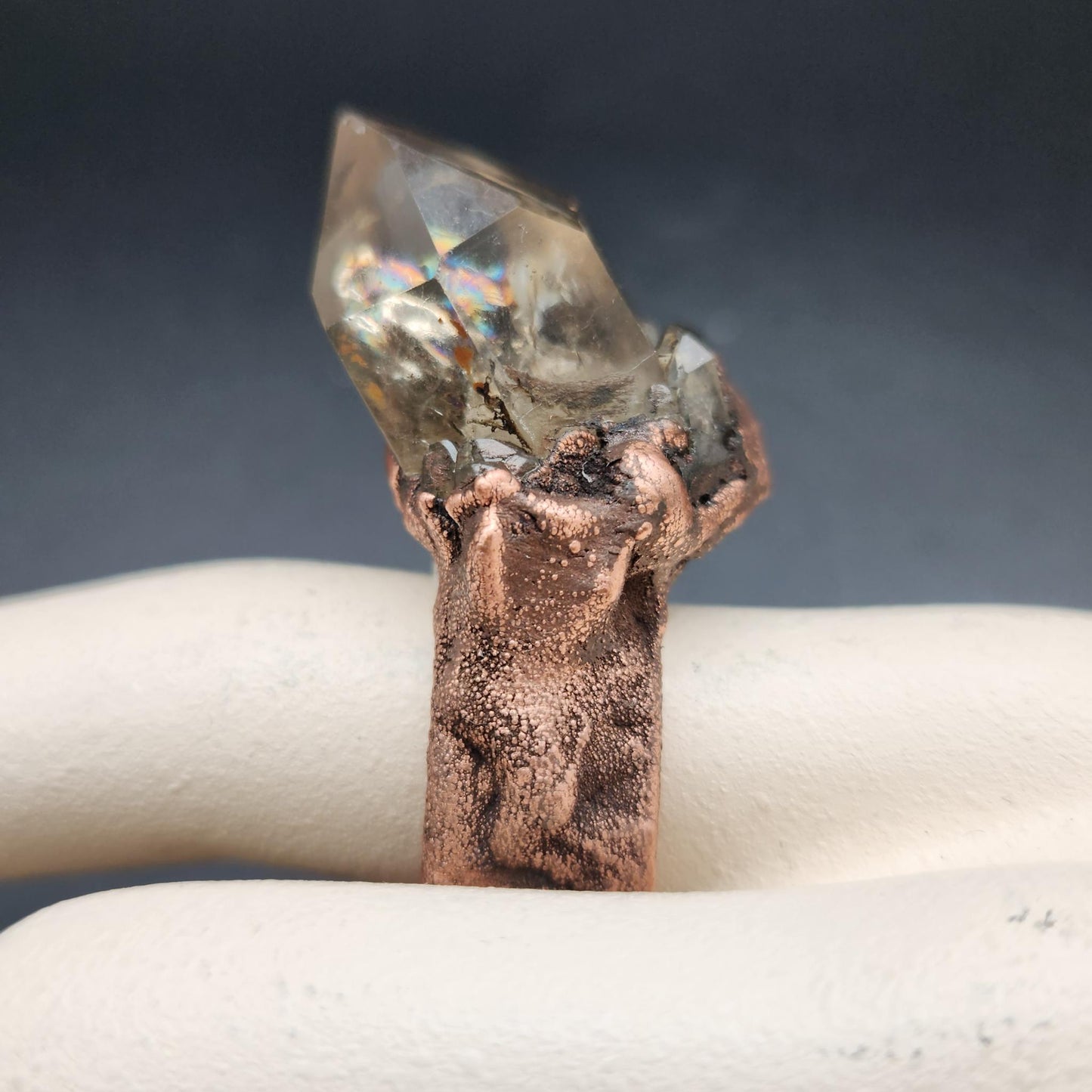 Dreamer ~ Congo Citrine Point Statement Ring