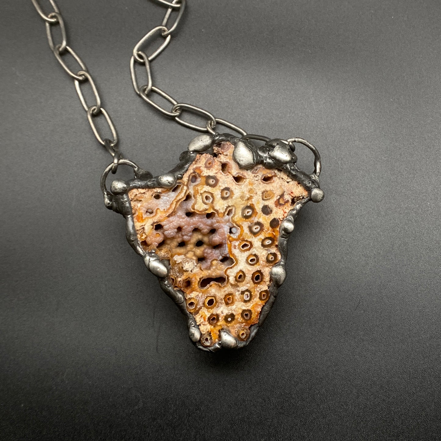Extinction ~ Agatized Coral Matrix Necklace ~ Florida
