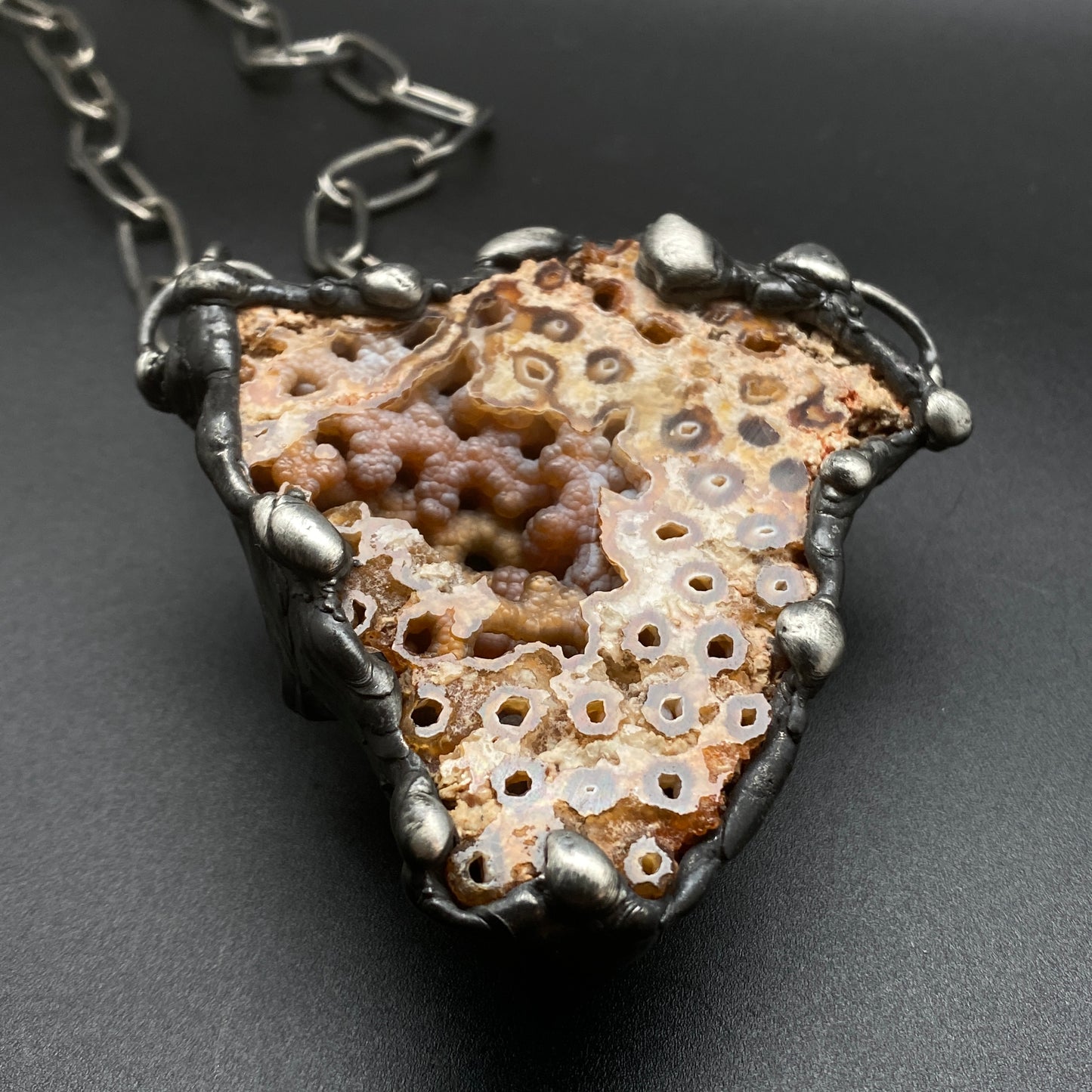 Extinction ~ Agatized Coral Matrix Necklace ~ Florida