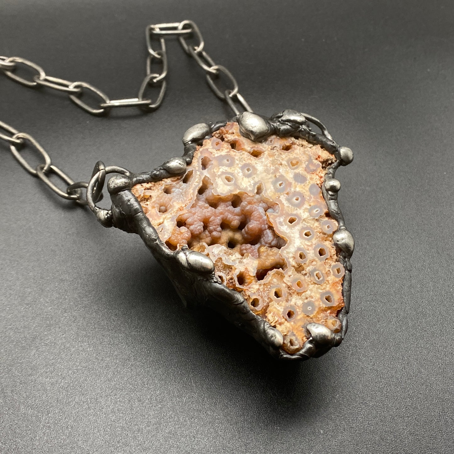 Extinction ~ Agatized Coral Matrix Necklace ~ Florida