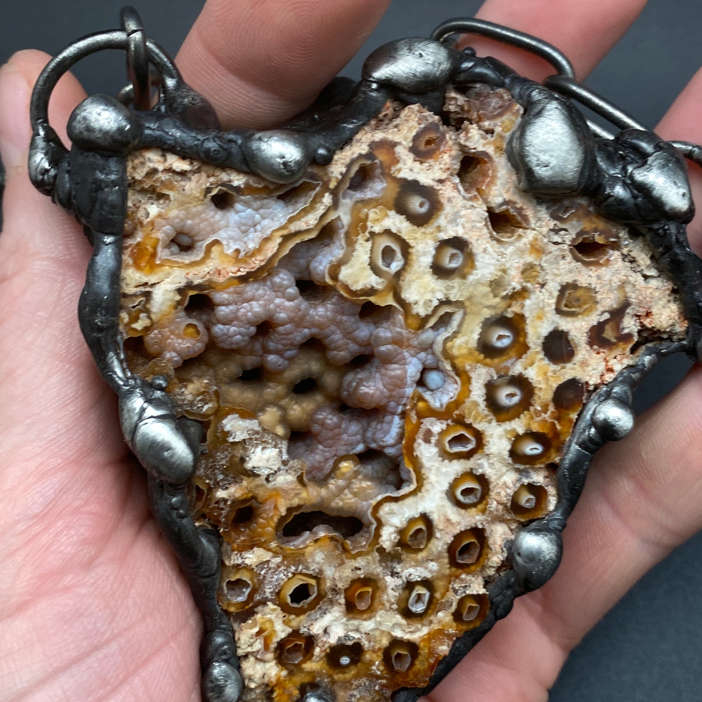 Extinction ~ Agatized Coral Matrix Necklace ~ Florida