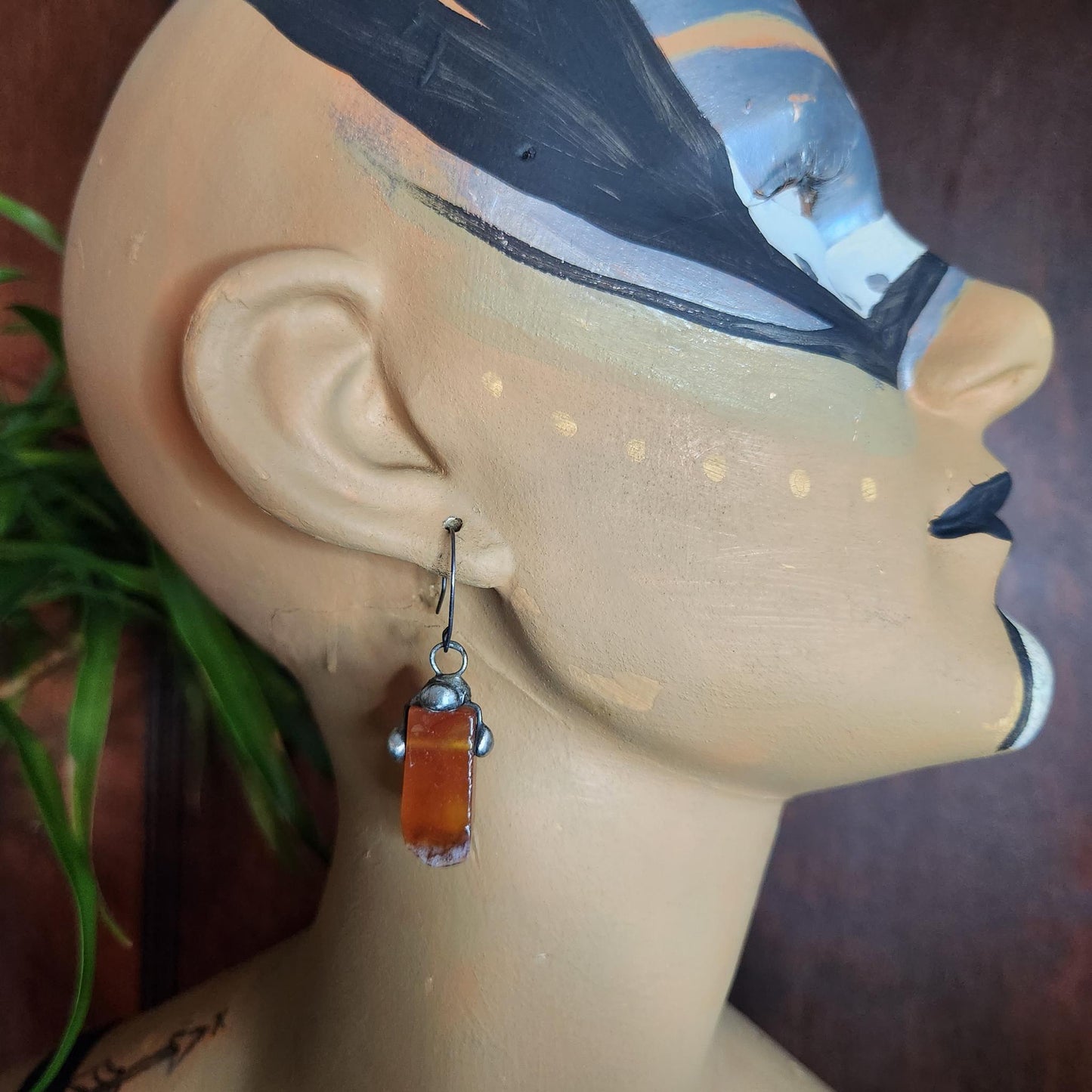 Sunset ~ Orange Agate Earrings