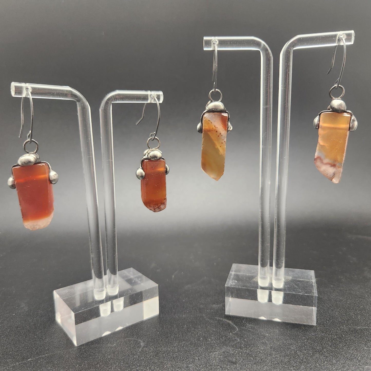 Sunset ~ Orange Agate Earrings