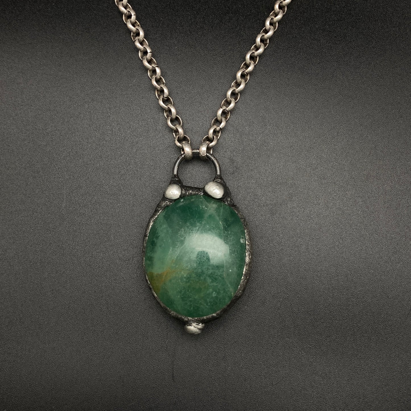 Tiny Jewel ~ Light Green Fluorite Necklace