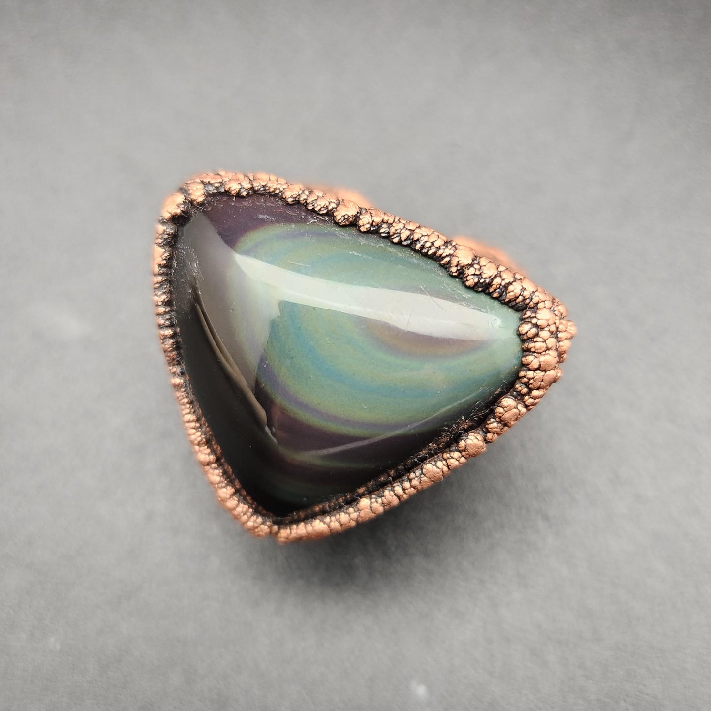 Mirage ~ Rainbow Obsidian Statement Ring
