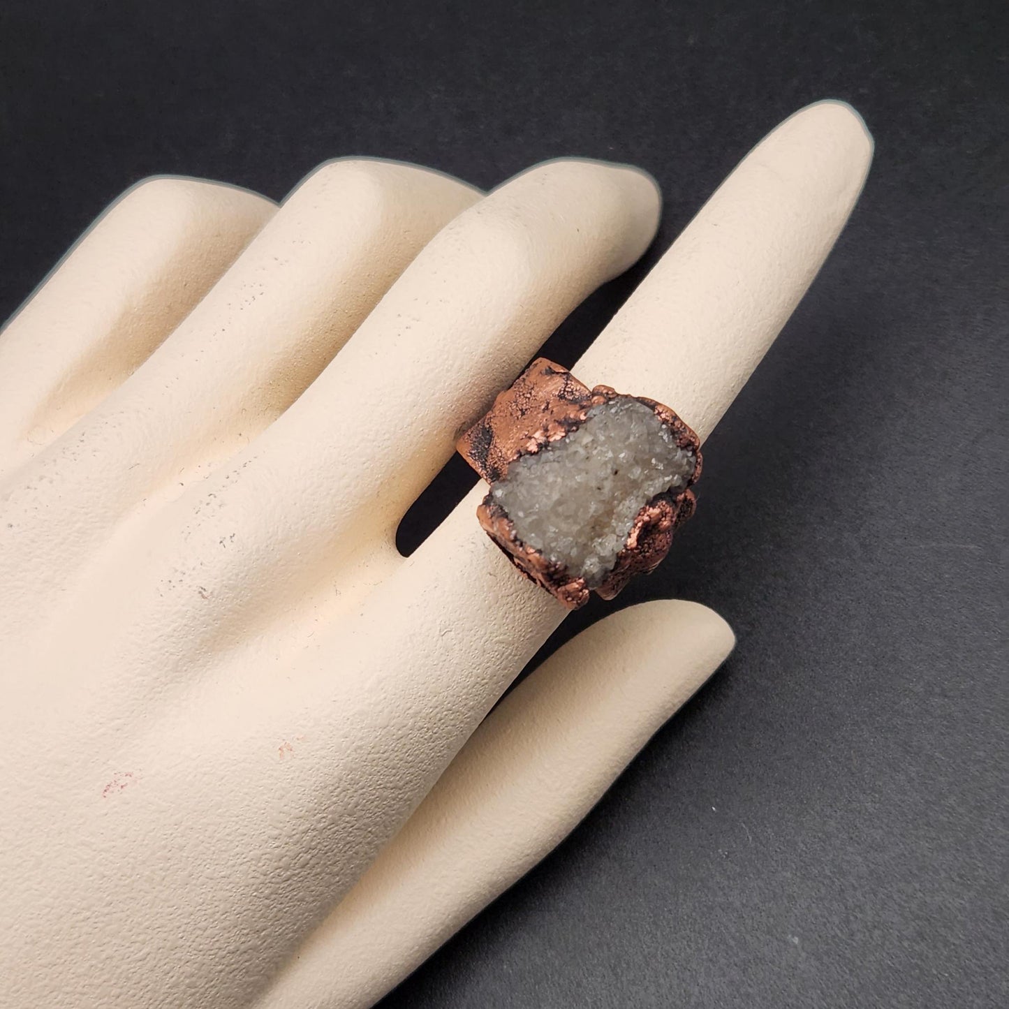 Catalyst ~ Aura Quartz Druzy Statement Ring