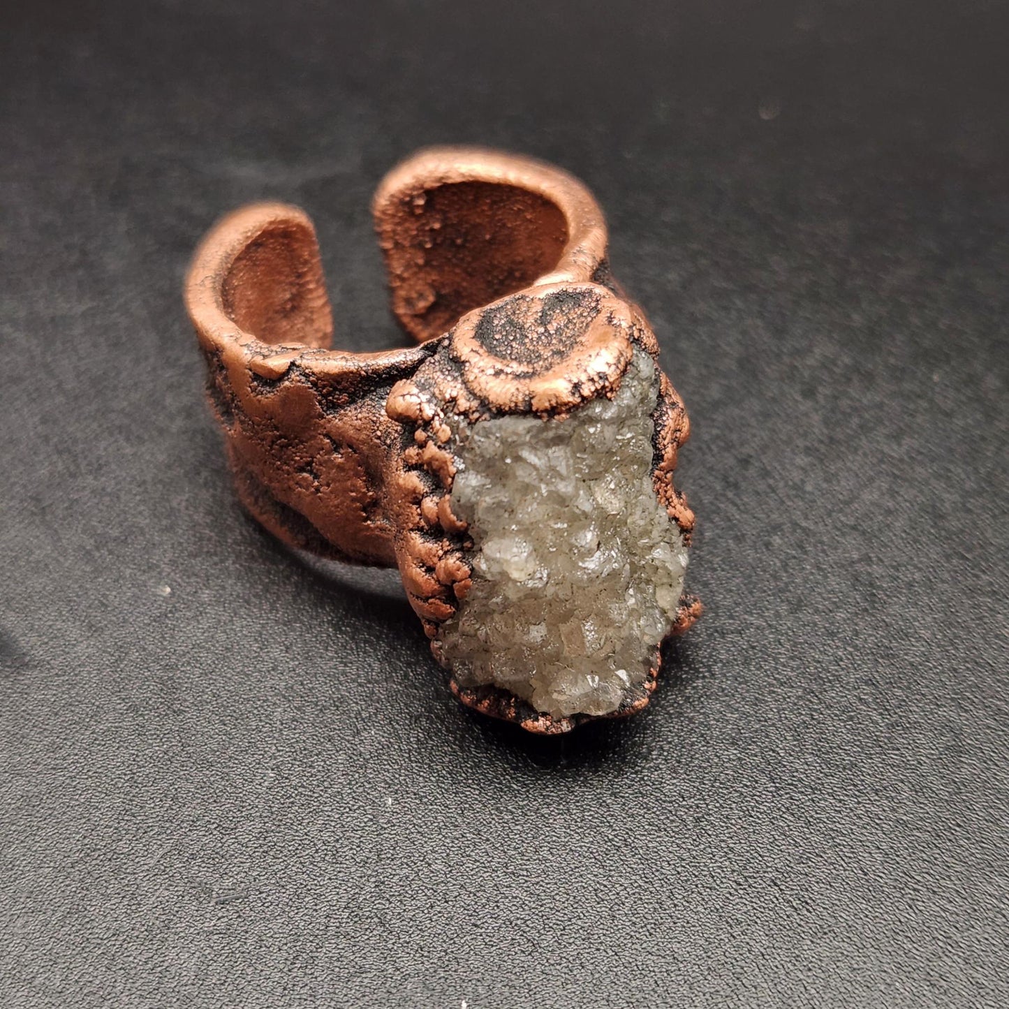 Catalyst ~ Aura Quartz Druzy Statement Ring