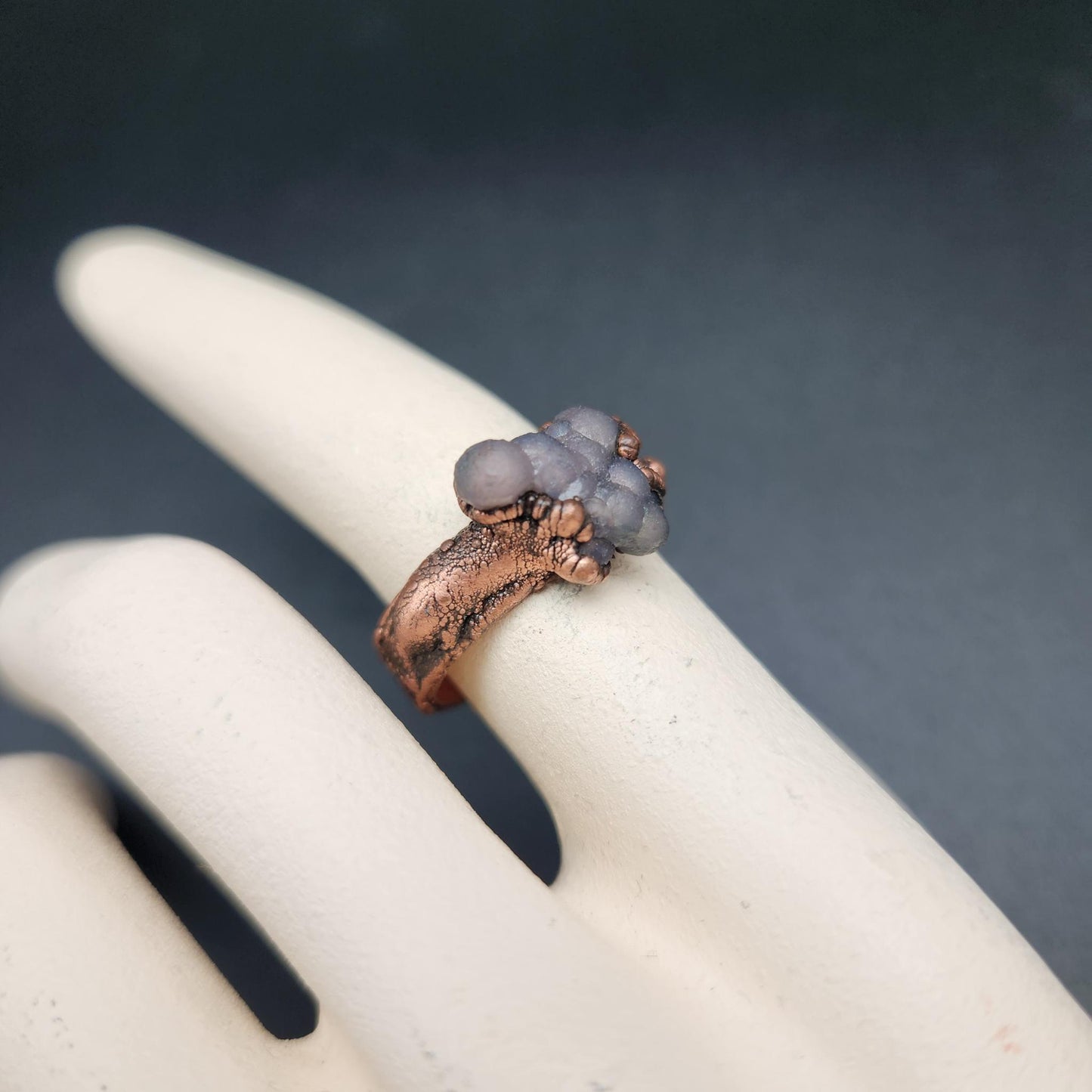 Plume ~ Grape Agate Ring