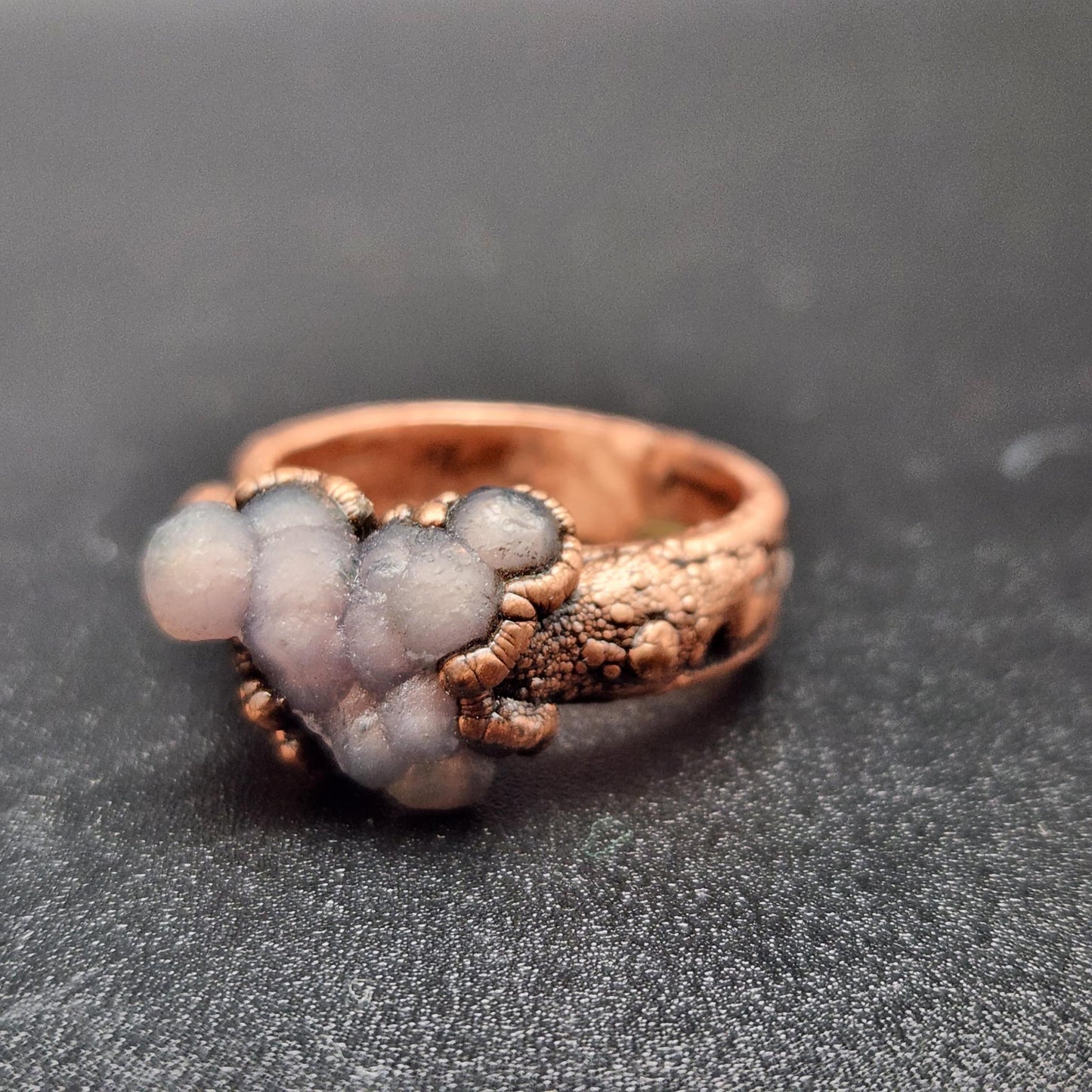 Plume ~ Grape Agate Ring
