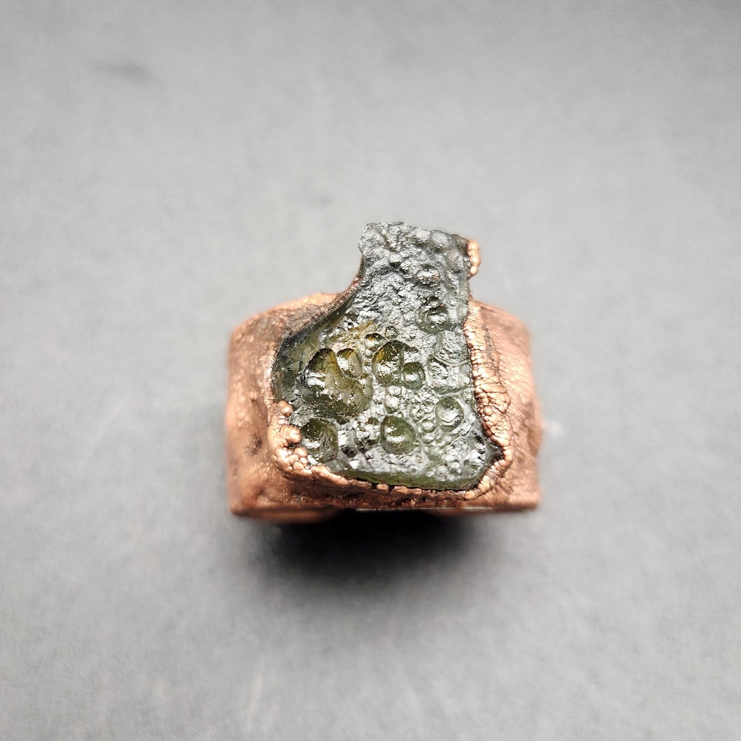 Origins ~ Moldavite Statement Ring