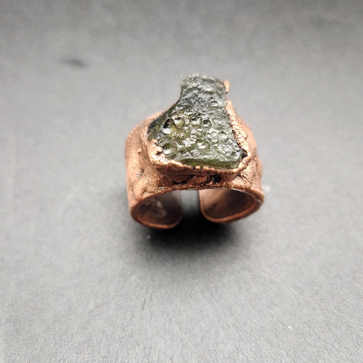 Origins ~ Moldavite Statement Ring