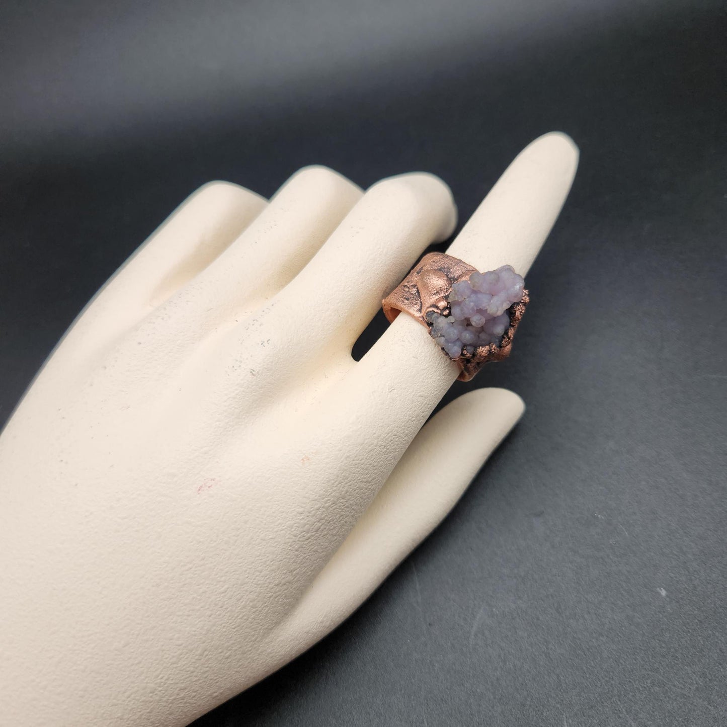 Plume ~ Grape Agate Statement Ring
