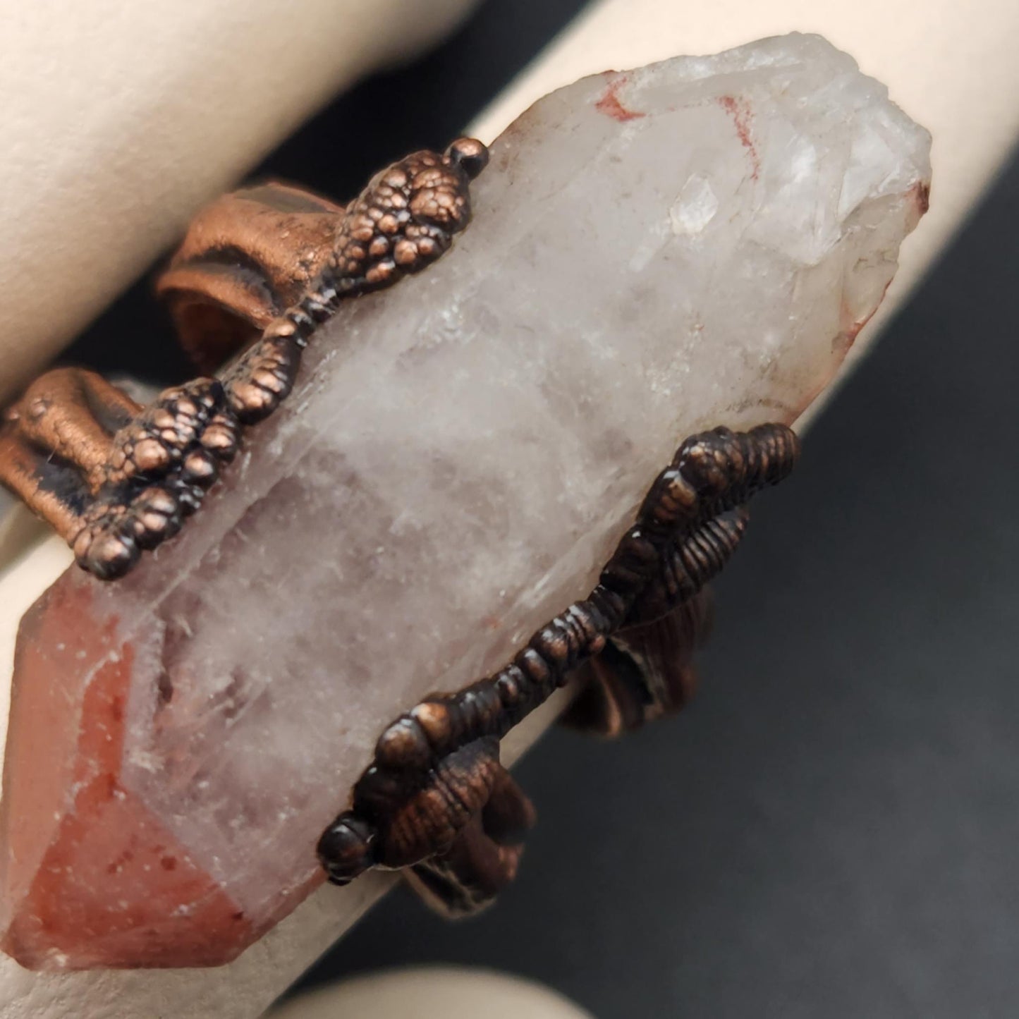 Hearth ~ Red Quartz Point Statement Ring