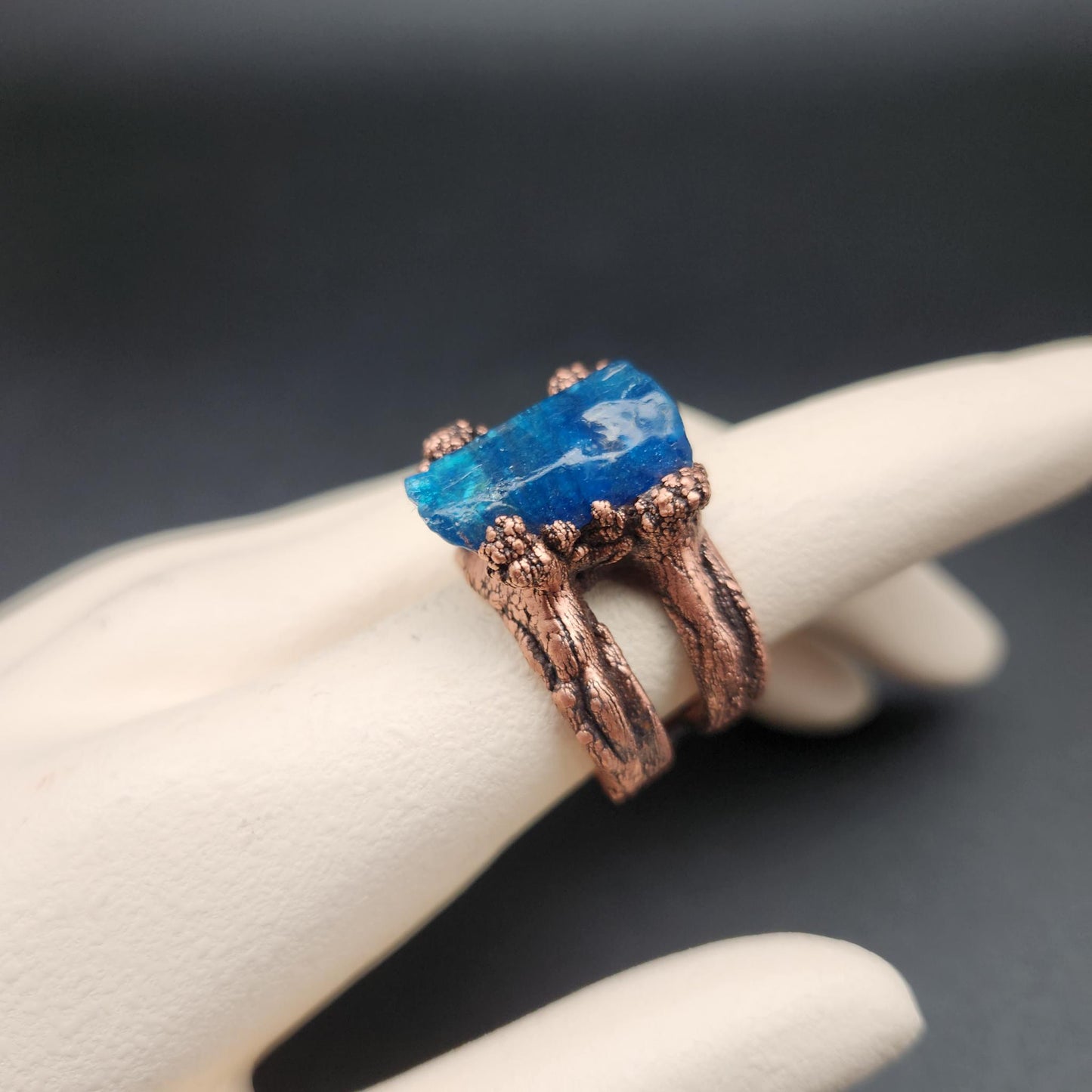 Phenom ~ Blue Apatite Statement Ring