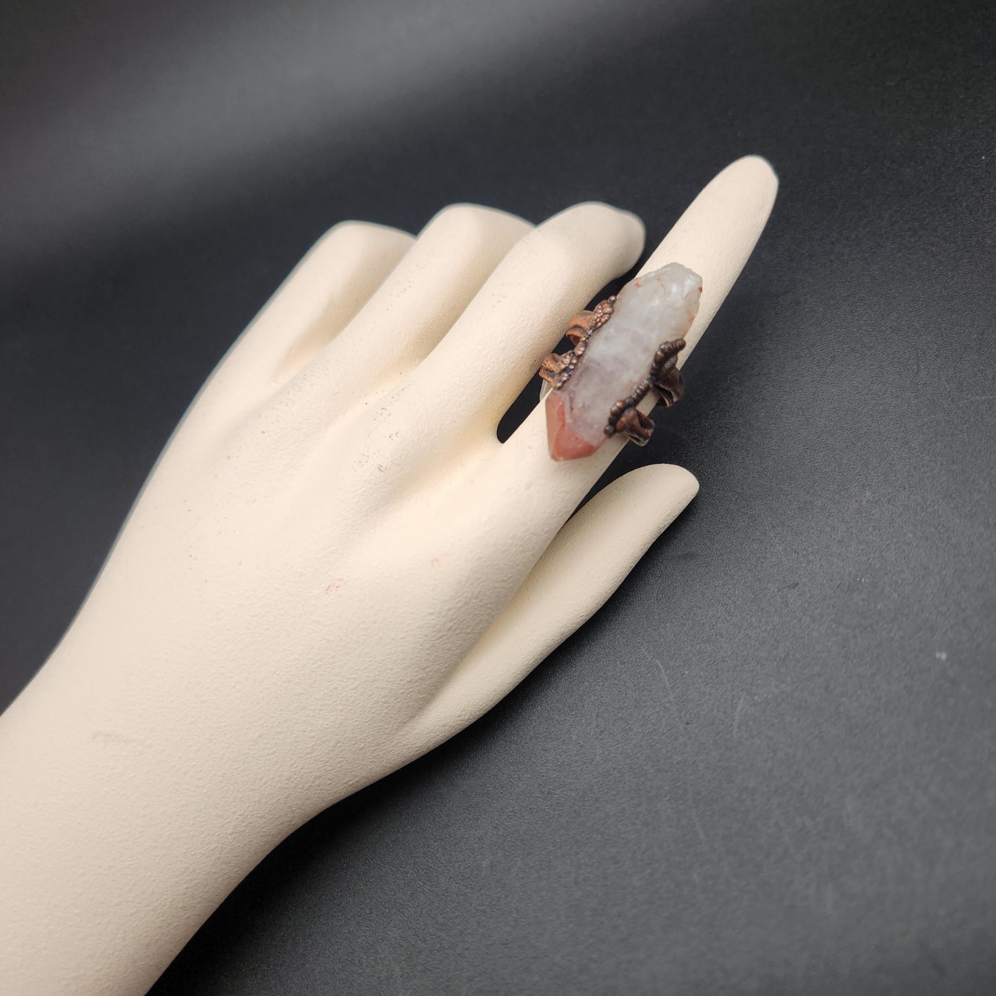 Hearth ~ Red Quartz Point Statement Ring