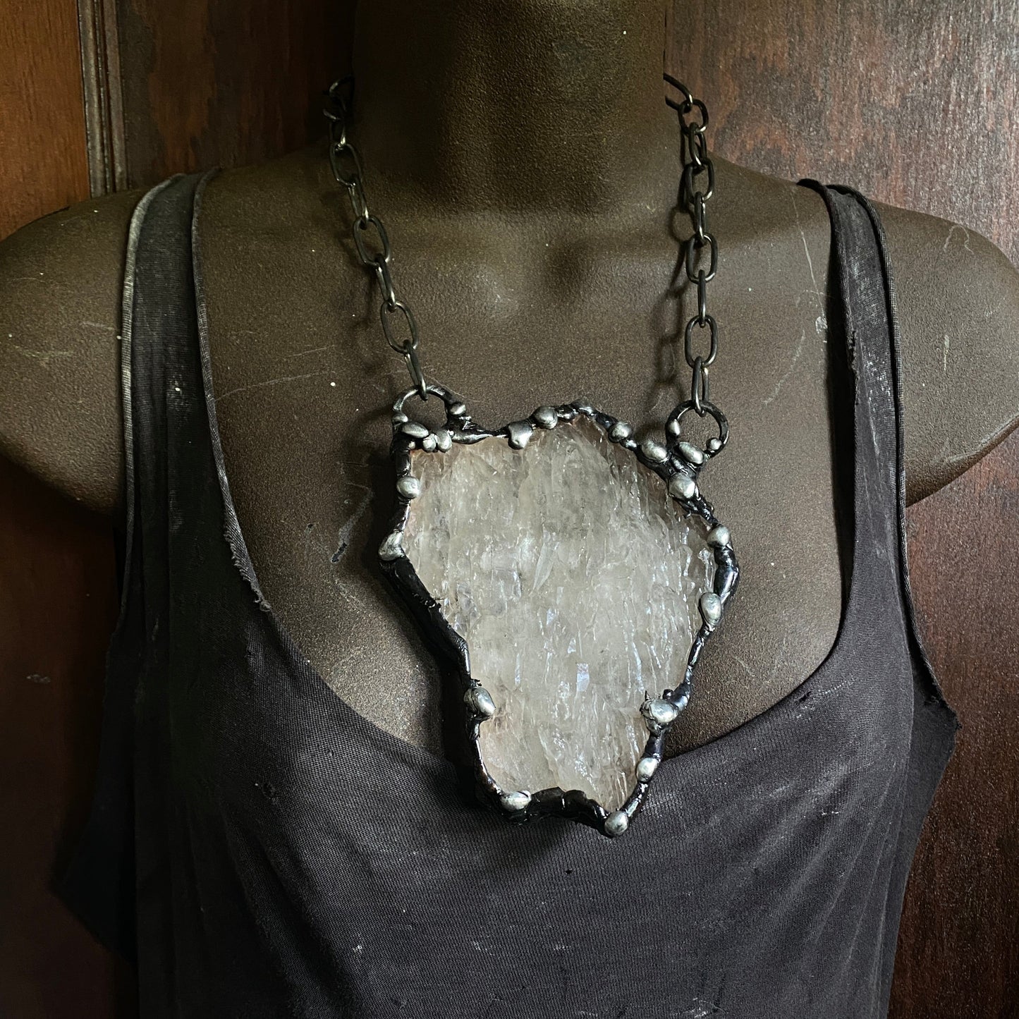 The Last Unicorn ~ Giant Elestial Smoky Quartz Necklace