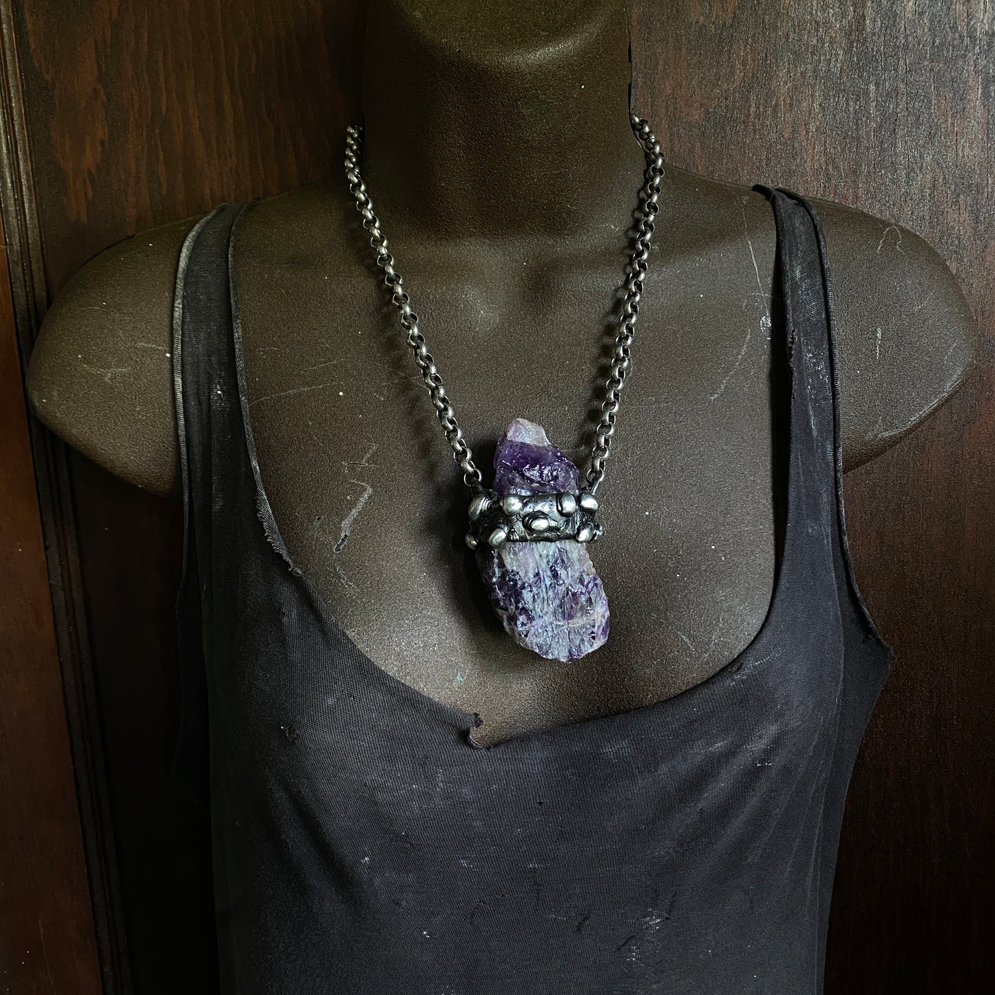 Conjure ~ Amethyst Druzy Crystal Necklace