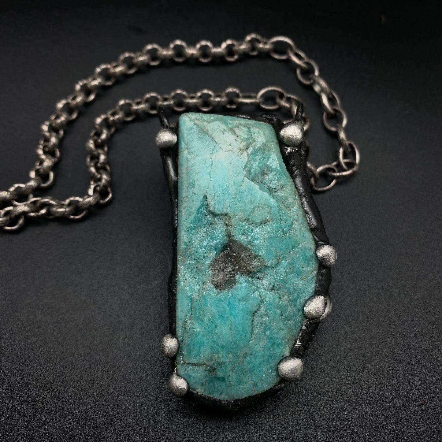 Iceberg ~ Amazonite Slab Necklace