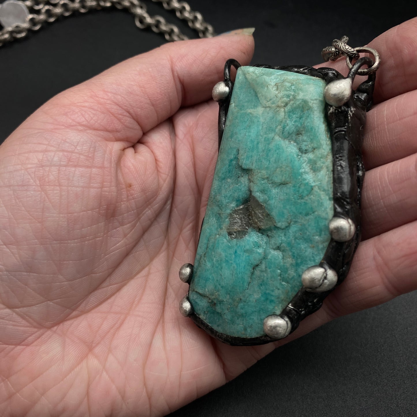 Iceberg ~ Amazonite Slab Necklace