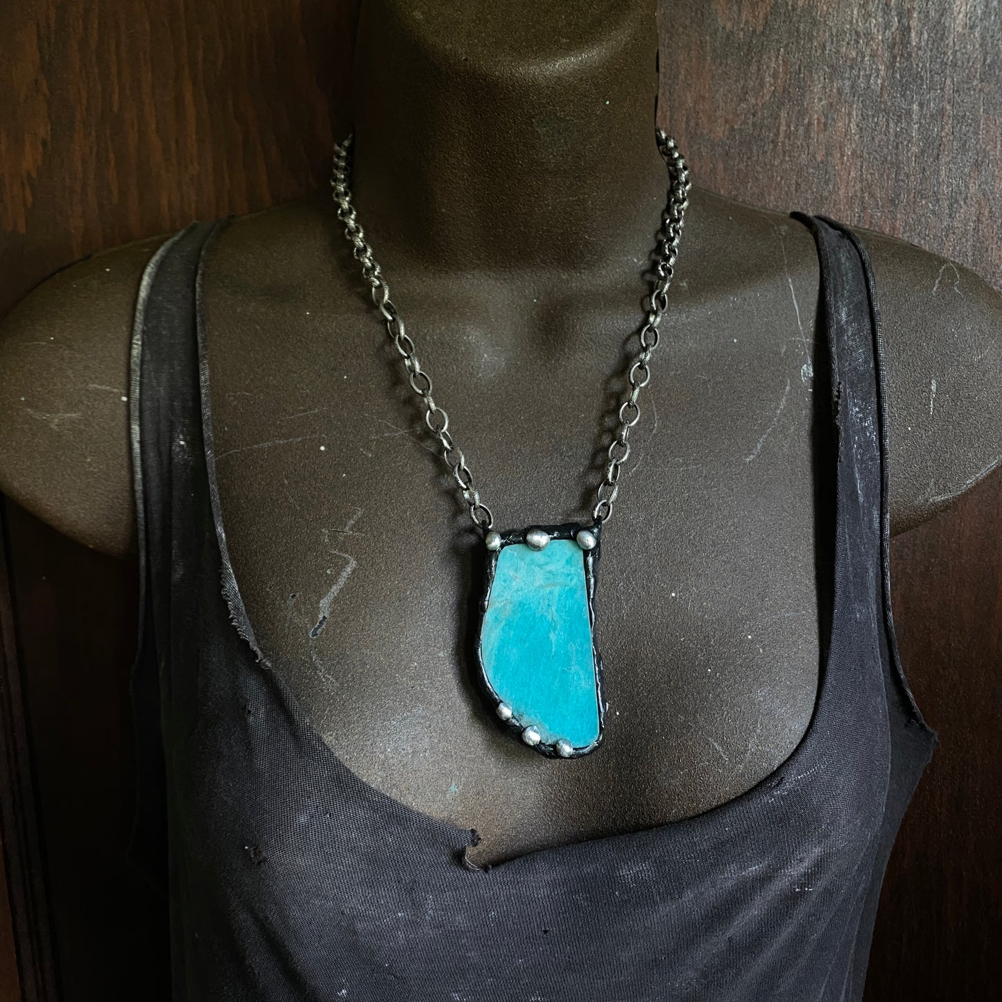 Iceberg ~ Amazonite Slab Necklace